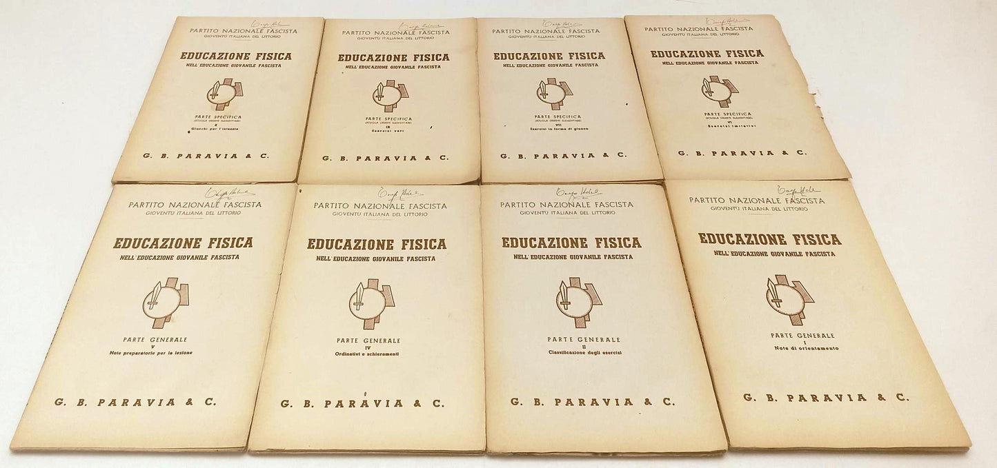 LS- EDUCAZIONE FISICA NELL'EDUCAZIONE GIOVANILE FASCISTA 8 VOLUMI - ZFS186