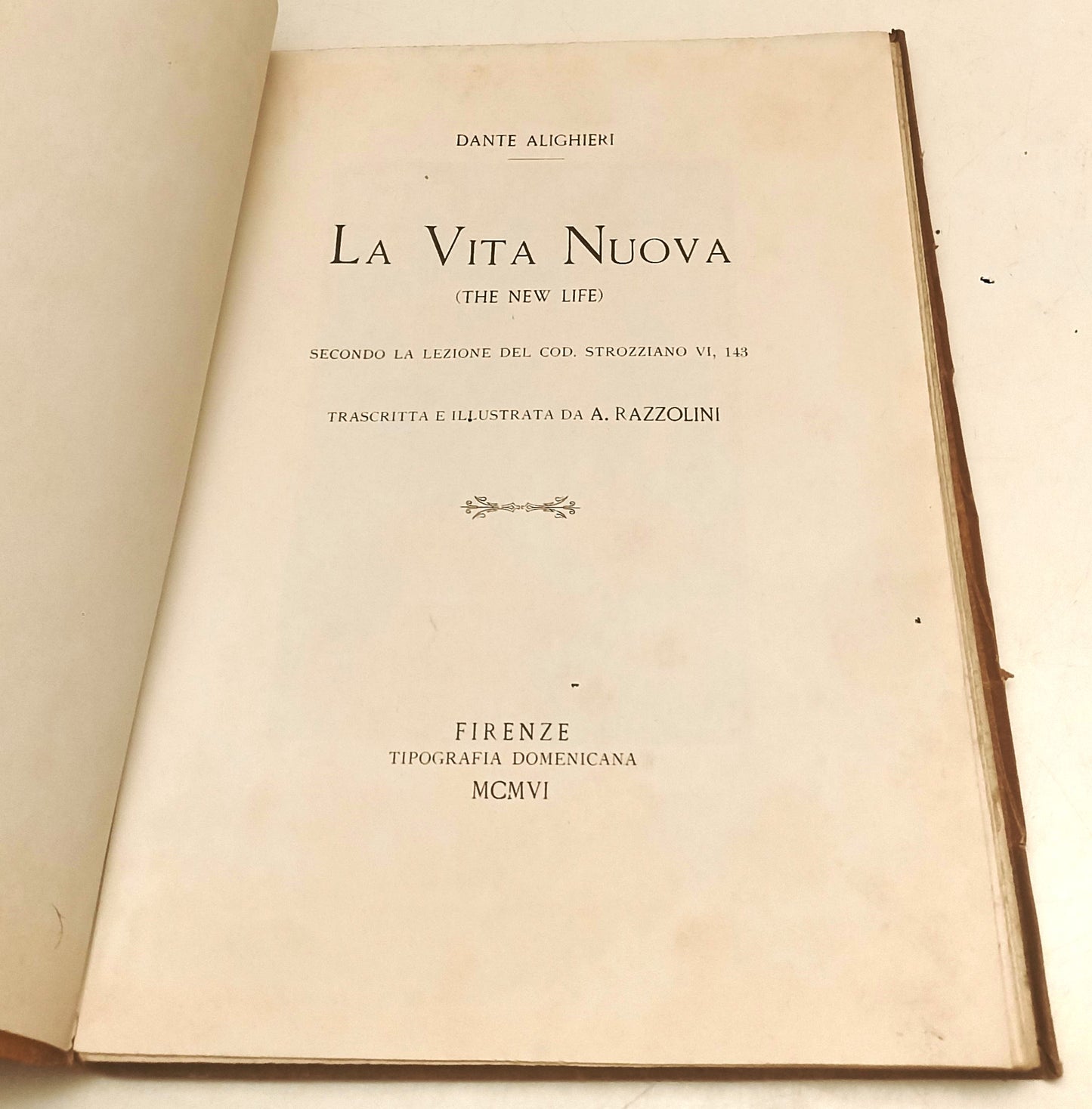 LH- UNA VITA NUOVA THE NEW LIFE ill. RAZZOLINI- DANTE ALIGHIERI- 1906- B- XFS120