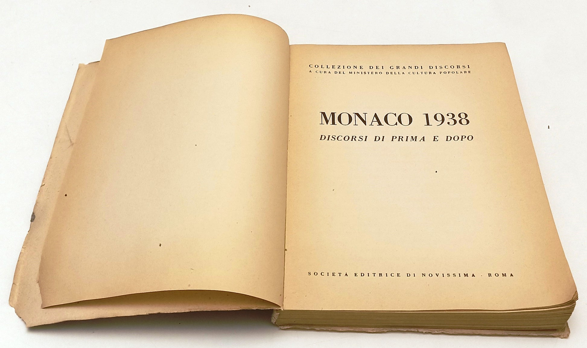 LS- MONACO 1938 DISCORSI DI PRIMA E DOPO -- NOVISSIMA --- 1938 - B - YFS327