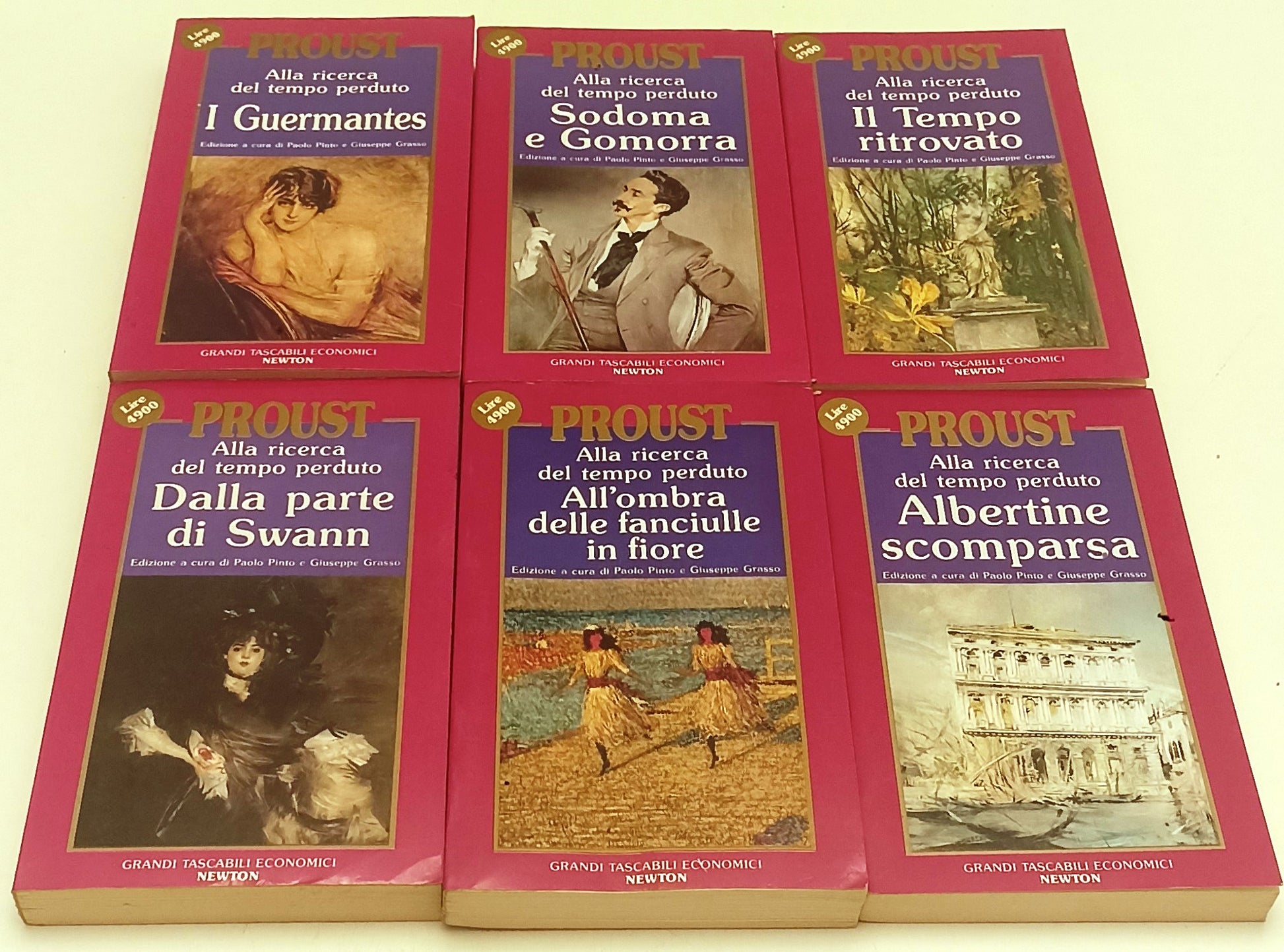 LN- ALLA RICERCA DEL TEMPO PERDUTO 6 VOLUMI - PROUST - NEWTON --- 1990 - B- XFS