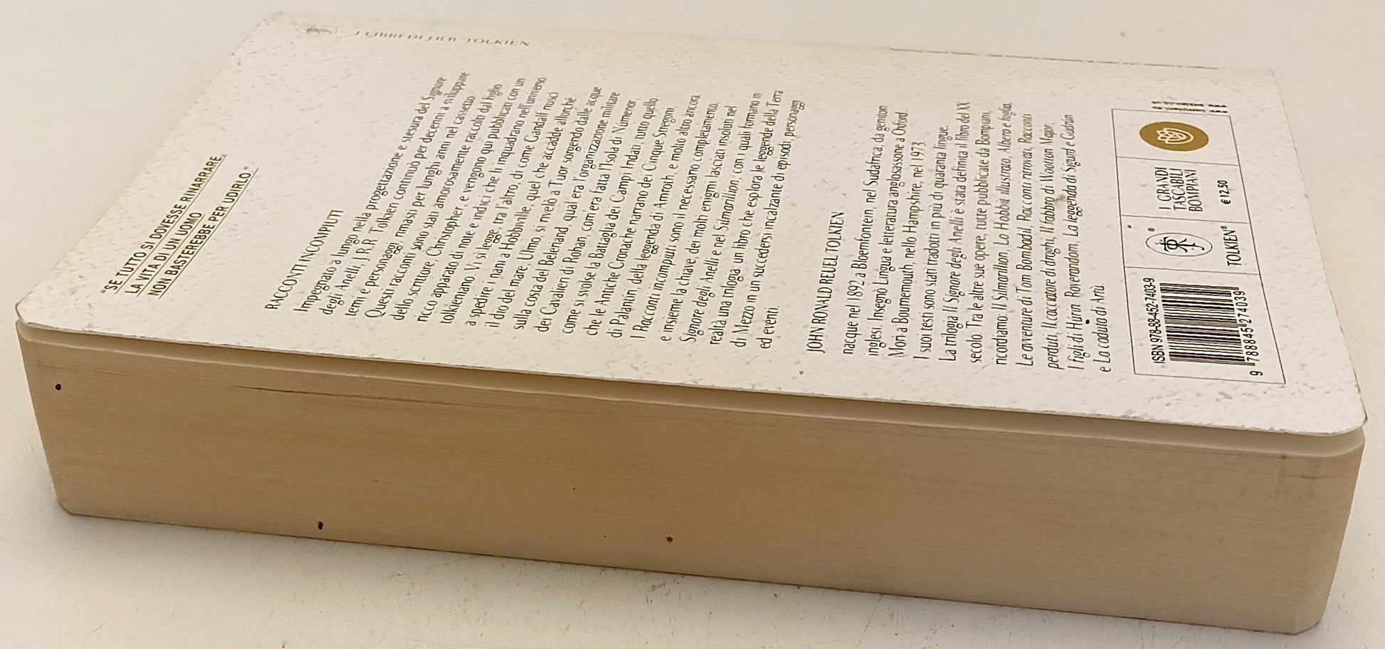 LF- RACCONTI INCOMPIUTI - J.R.R. TOLKIEN - BOMPIANI - TASCABILI --- B- YFS199