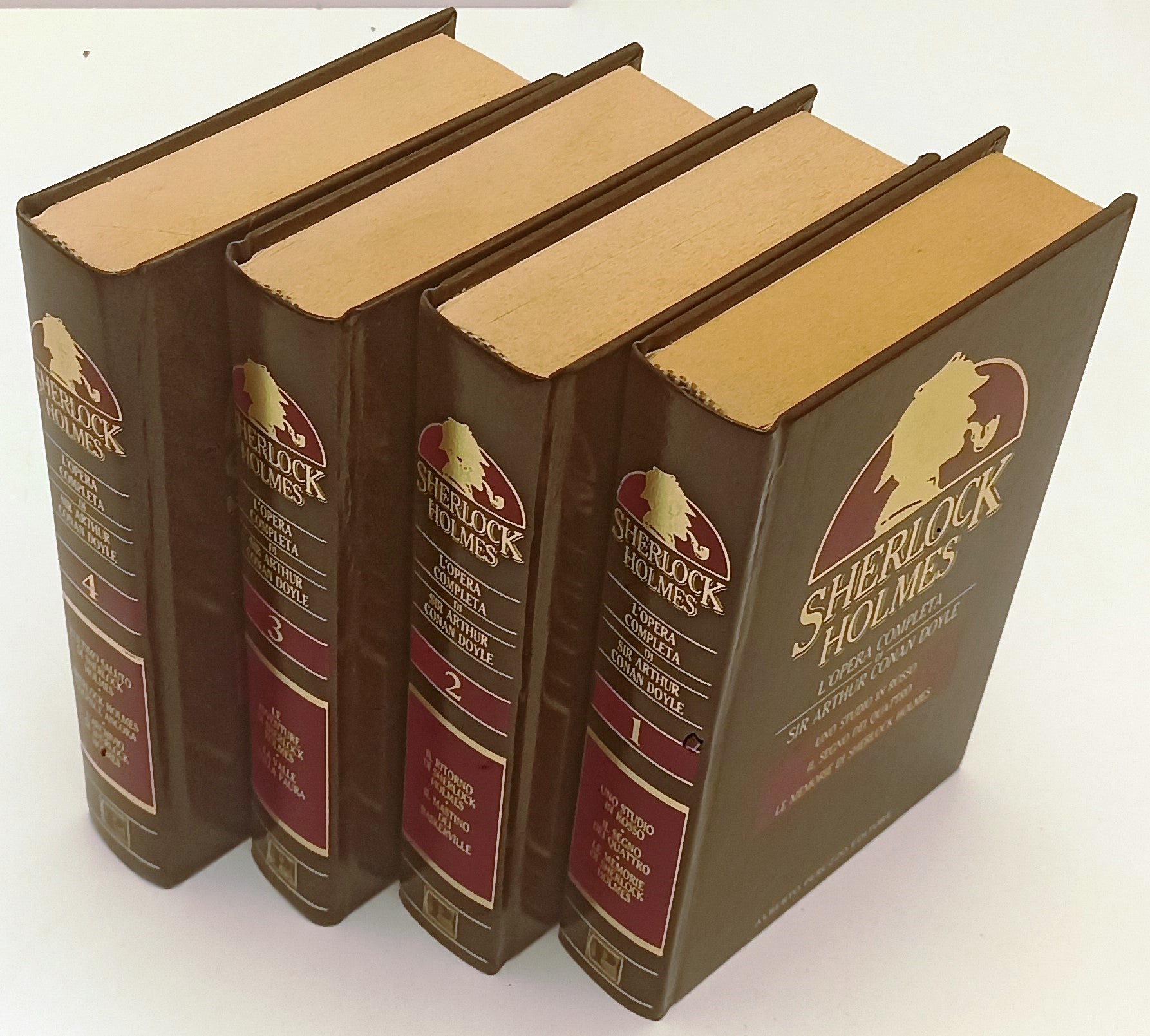 LG- SHERLOCK HOLMES L'OPERA COMPLETA 4 VOLUMI - ARTHUR CONAN DOYLE- PERUZZO- XFS