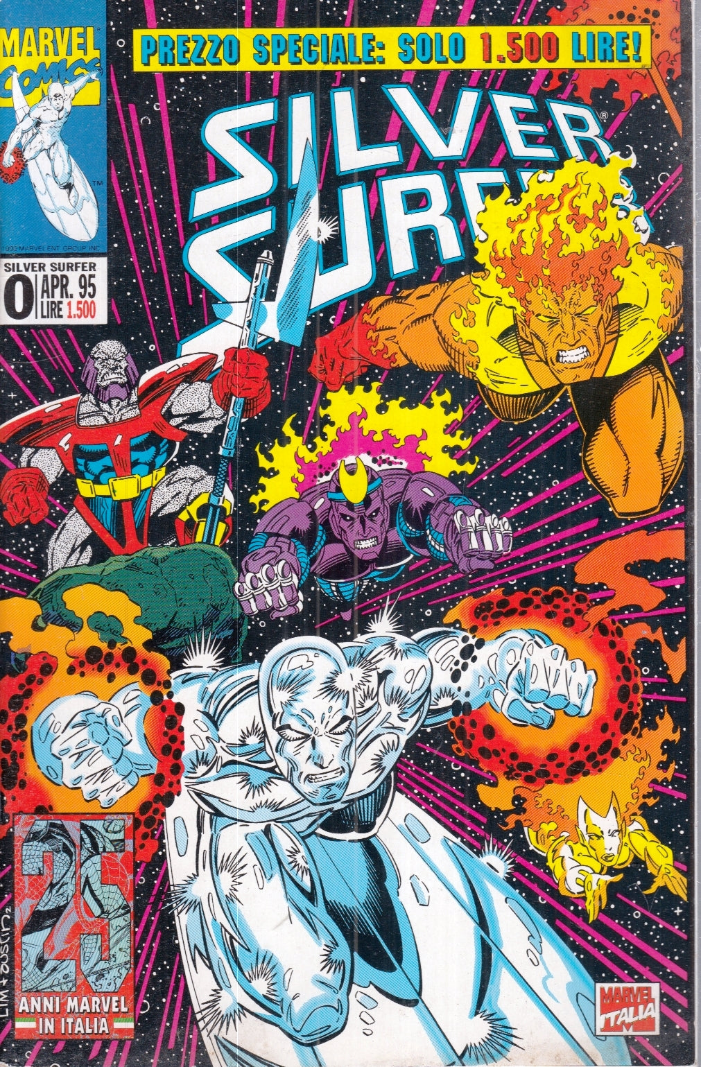 FS- SILVER SURFER 0/17 (mancano 10,12) quasi completa - MARVEL ITALIA- 1994- L25