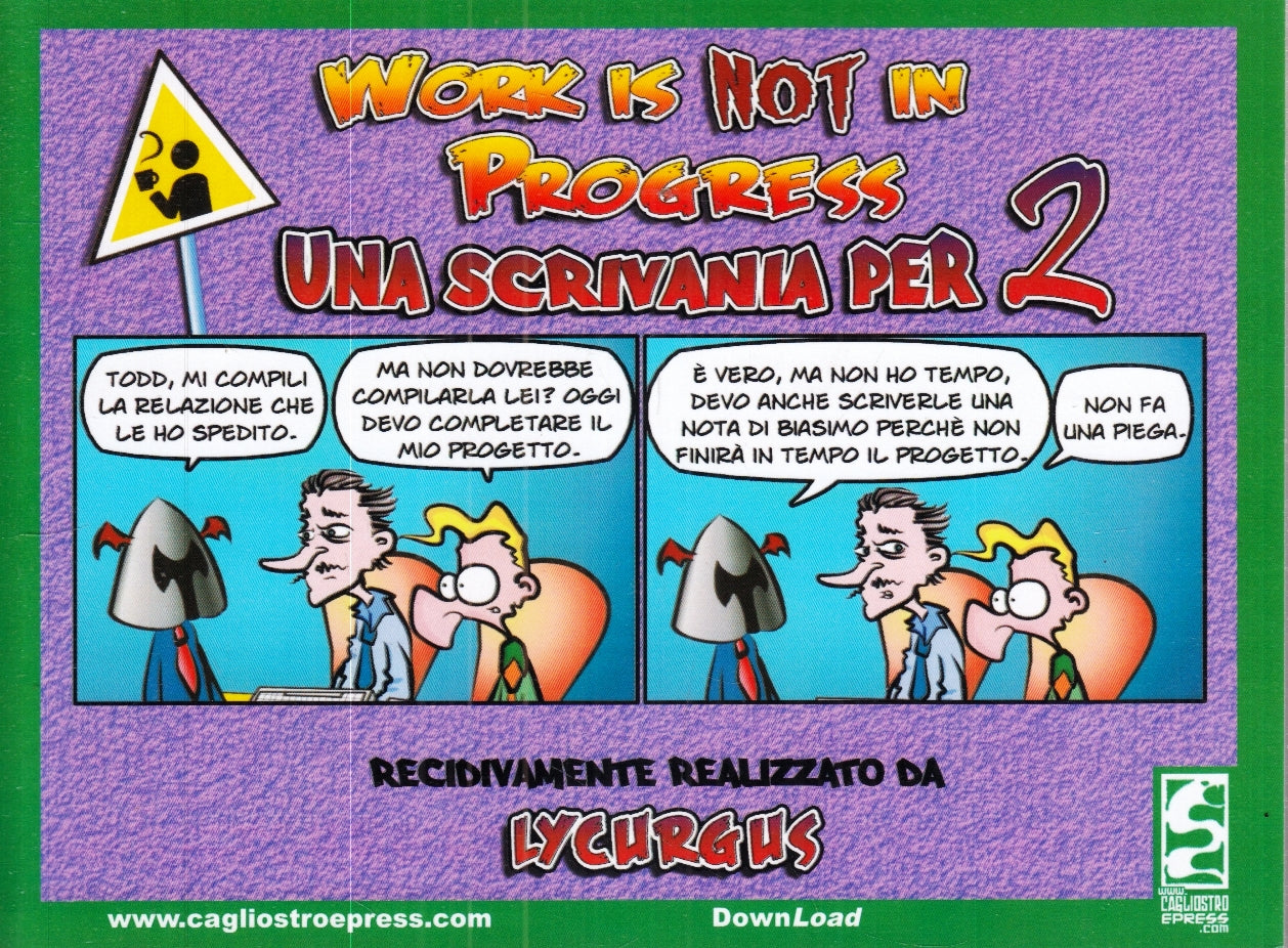 FZ- WORK IS NOT IN PROGRESS 1/3 COMPLETA - LYCURGUS - CAGLIOSTRO- 2008- B- L25