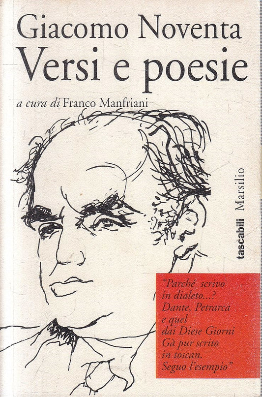 LN- VERSI E POESIE - GIACOMO NOVENTA - MARSILIO - TASCABILI -- 1996 - B - YFS149