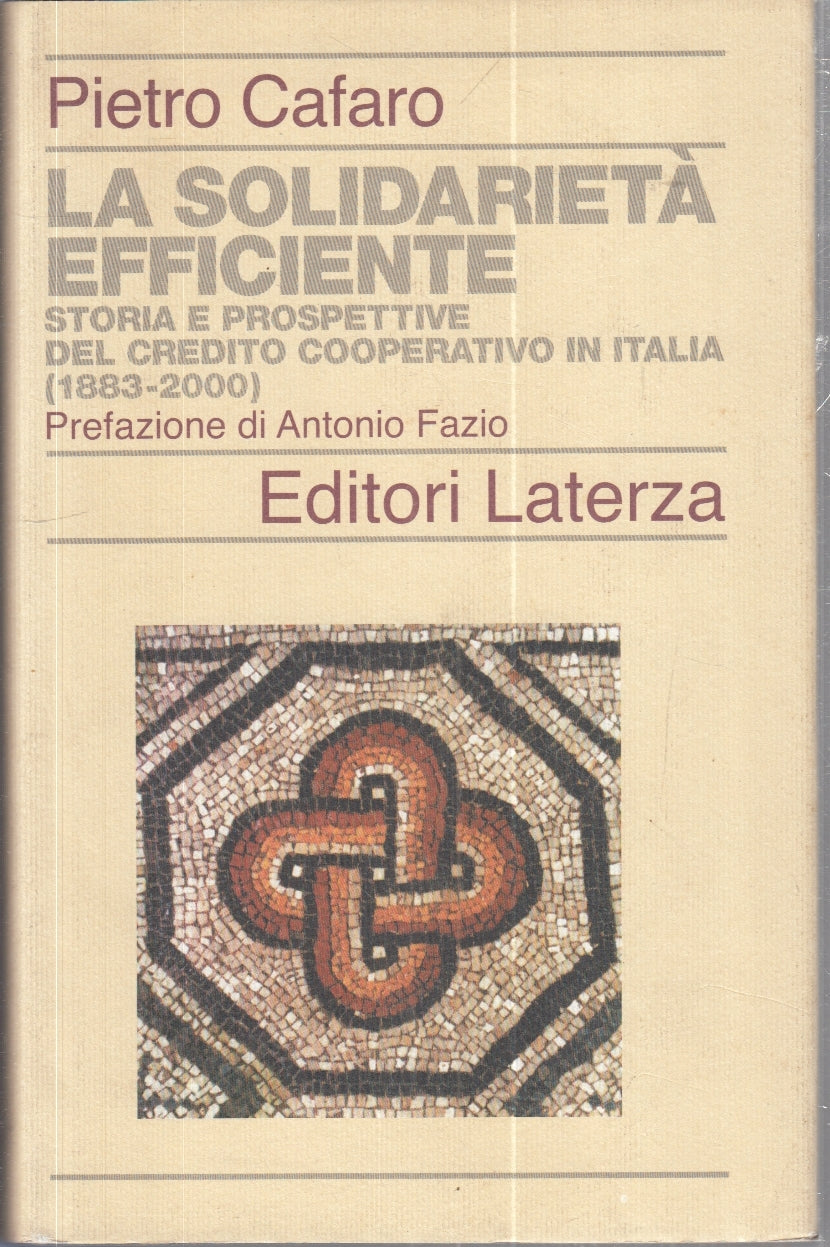 LS- LA SOLIDARIETA' EFFICIENTE - PIETRO CAFARO - LATERZA --- 2001- CS- XFS