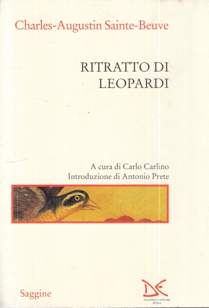 LZ- RITRATTO DI LEOPARDI- CHARLES AUGUSTIN SAINTE BEUVE- DONZELLI- 1996-B-YFS267