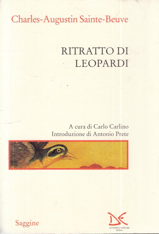 LZ- RITRATTO DI LEOPARDI- CHARLES AUGUSTIN SAINTE BEUVE- DONZELLI- 1996-B-YFS267
