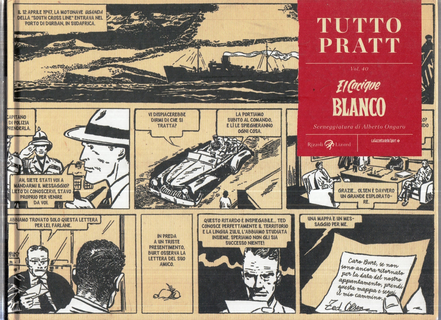 FV- TUTTO PRATT VOLUME 40 EL CACIQUE BLANCO -- RIZZOLI CORRIERE - 2014 - C - M25