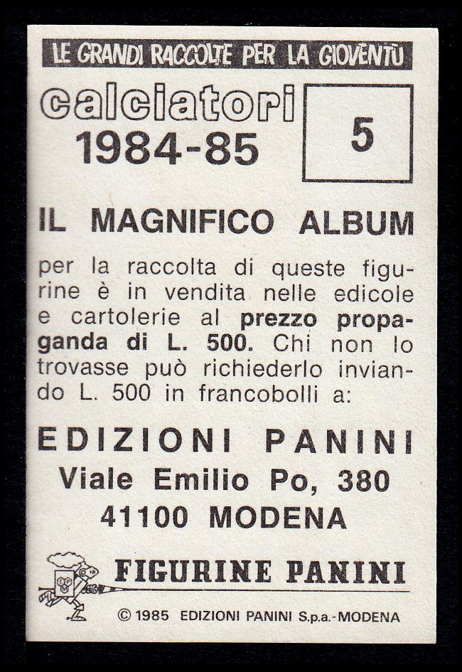 Figurine Panini - Calciatori 1984/85 - Mancolista ASCOLI