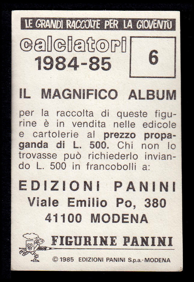 Figurine Panini - Calciatori 1984/85 - Mancolista ASCOLI