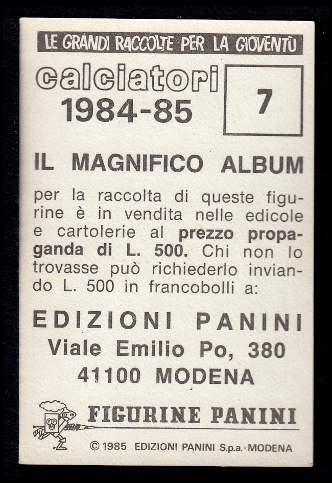 Figurine Panini - Calciatori 1984/85 - Mancolista ASCOLI