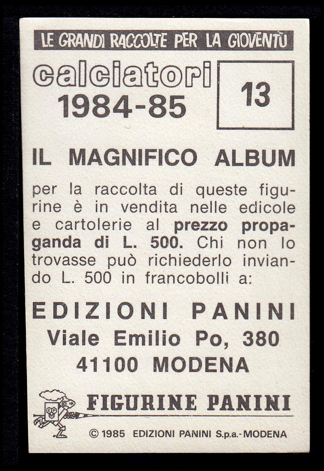 Figurine Panini - Calciatori 1984/85 - Mancolista ASCOLI