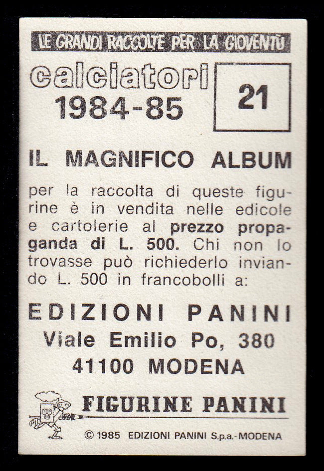 Figurine Panini - Calciatori 1984/85 - Mancolista ATALANTA
