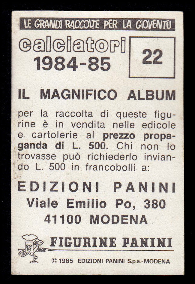 Figurine Panini - Calciatori 1984/85 - Mancolista ATALANTA