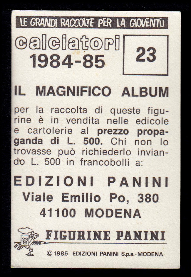 Figurine Panini - Calciatori 1984/85 - Mancolista ATALANTA