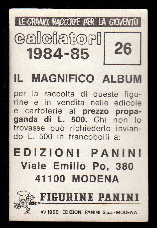 Figurine Panini - Calciatori 1984/85 - Mancolista ATALANTA