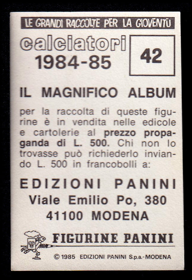 Figurine Panini - Calciatori 1984/85 - Mancolista AVELLINO