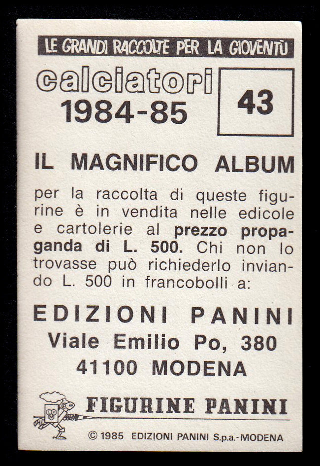 Figurine Panini - Calciatori 1984/85 - Mancolista AVELLINO
