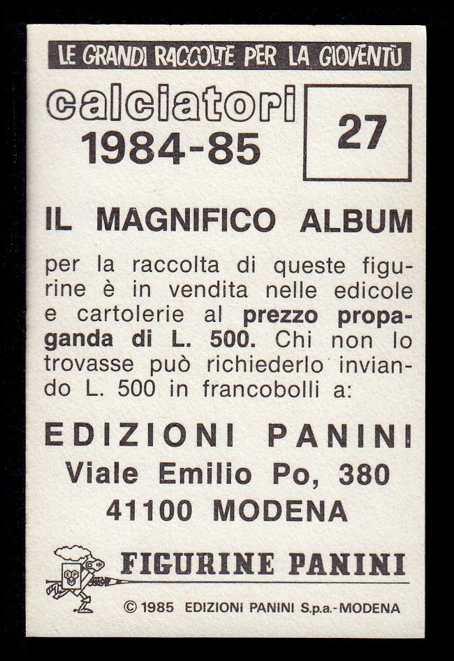 Figurine Panini - Calciatori 1984/85 - Mancolista ATALANTA