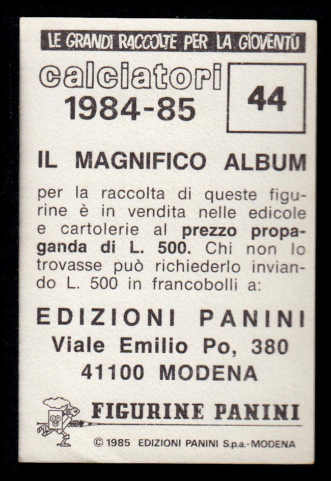 Figurine Panini - Calciatori 1984/85 - Mancolista AVELLINO