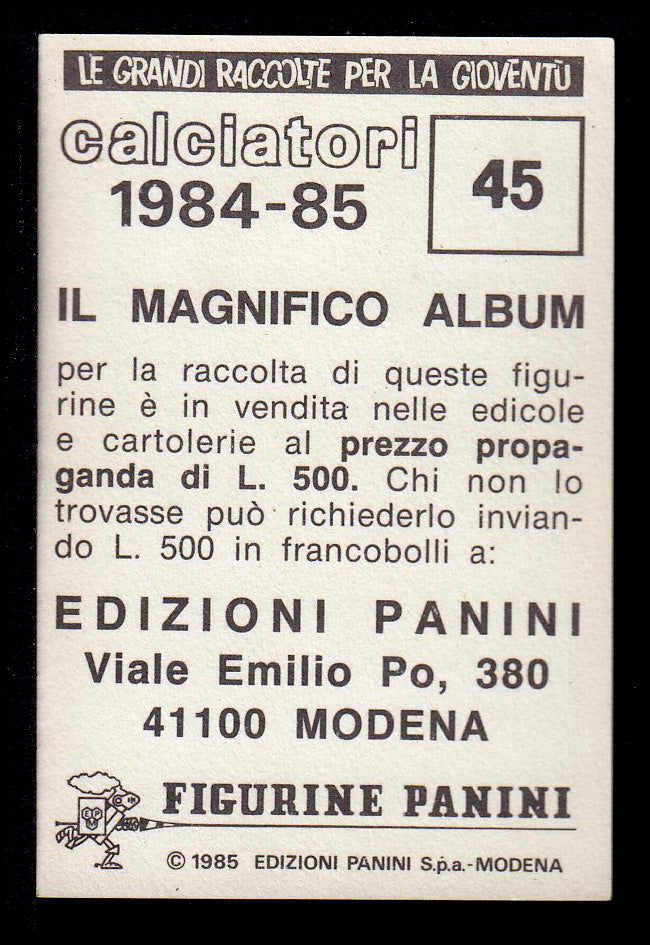Figurine Panini - Calciatori 1984/85 - Mancolista AVELLINO