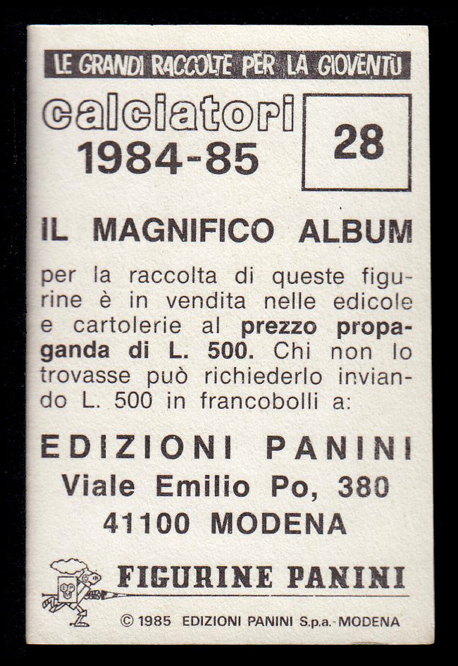 Figurine Panini - Calciatori 1984/85 - Mancolista ATALANTA