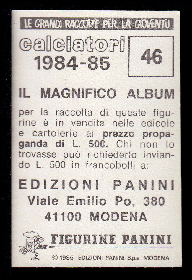 Figurine Panini - Calciatori 1984/85 - Mancolista AVELLINO