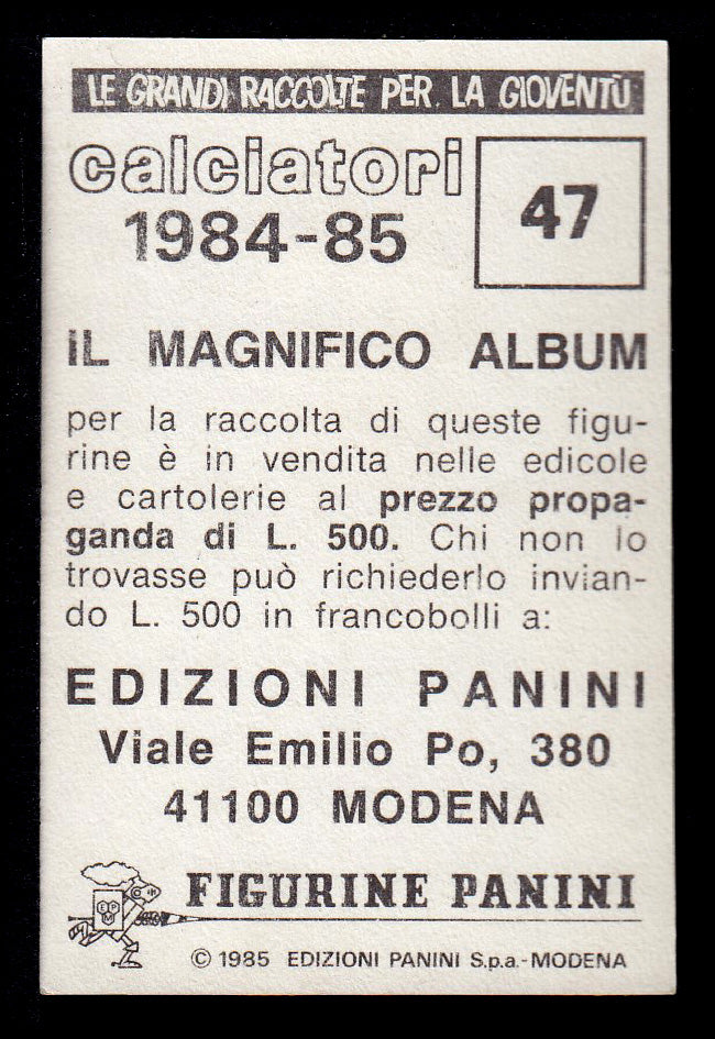 Figurine Panini - Calciatori 1984/85 - Mancolista AVELLINO
