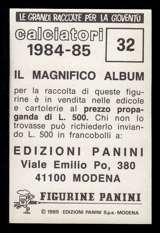 Figurine Panini - Calciatori 1984/85 - Mancolista ATALANTA