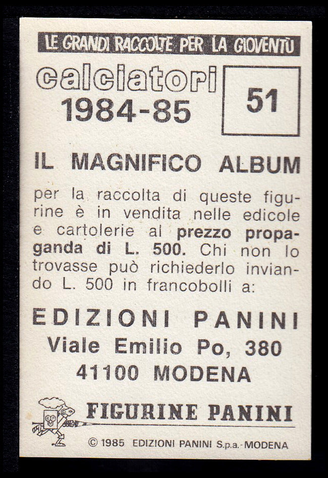 Figurine Panini - Calciatori 1984/85 - Mancolista AVELLINO