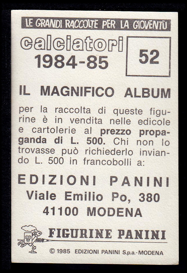 Figurine Panini - Calciatori 1984/85 - Mancolista AVELLINO