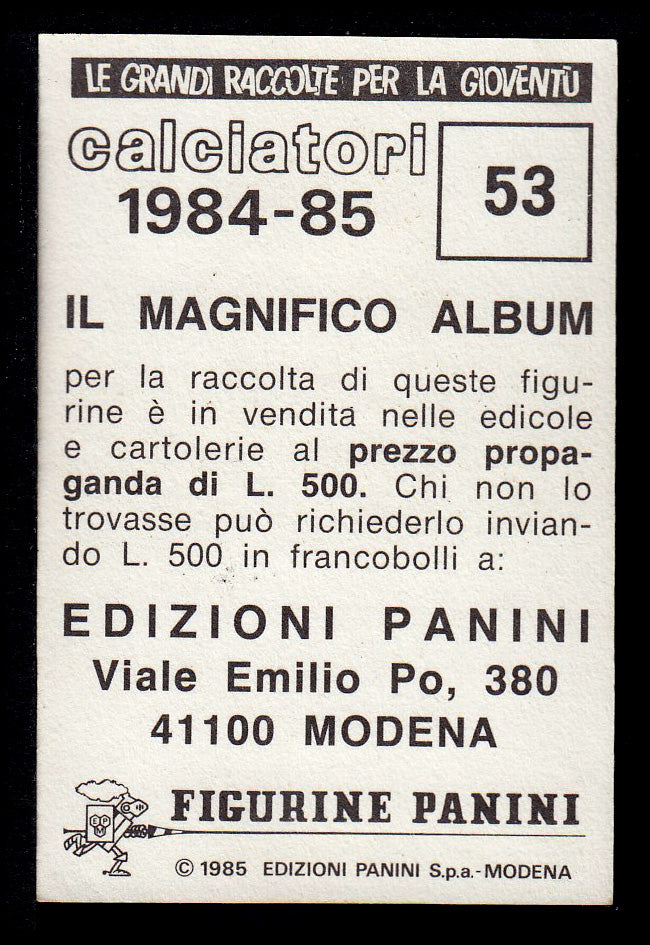 Figurine Panini - Calciatori 1984/85 - Mancolista AVELLINO