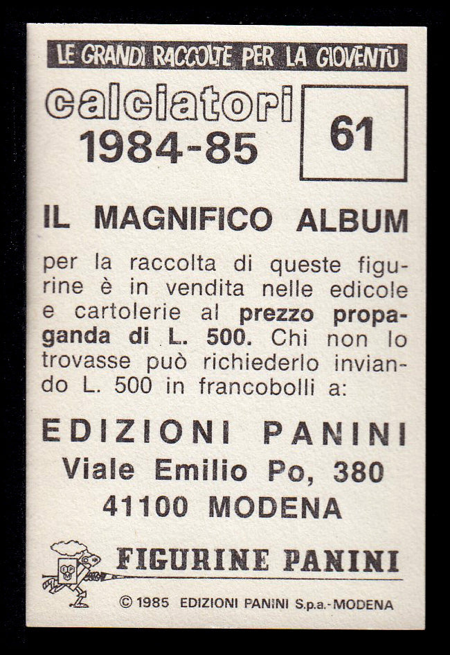 Figurine Panini - Calciatori 1984/85 - Mancolista COMO