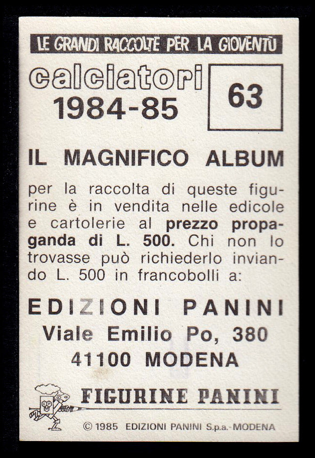 Figurine Panini - Calciatori 1984/85 - Mancolista COMO