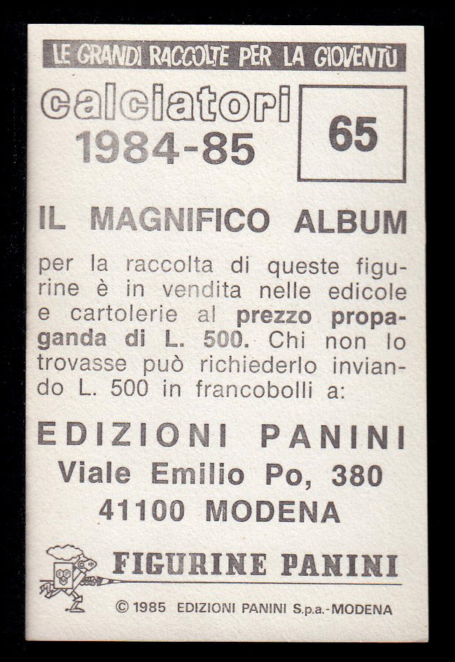 Figurine Panini - Calciatori 1984/85 - Mancolista COMO