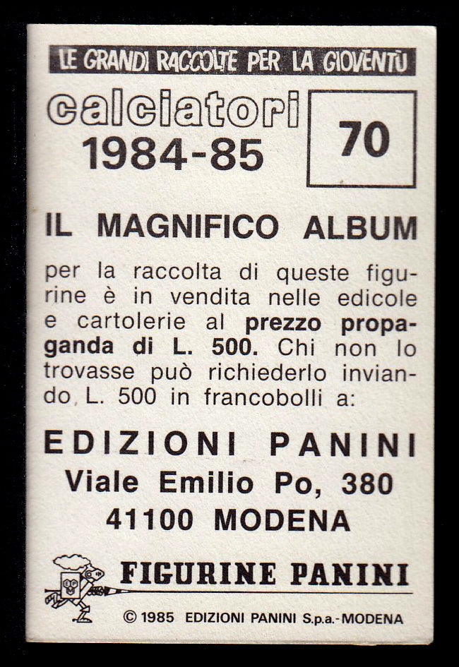Figurine Panini - Calciatori 1984/85 - Mancolista COMO