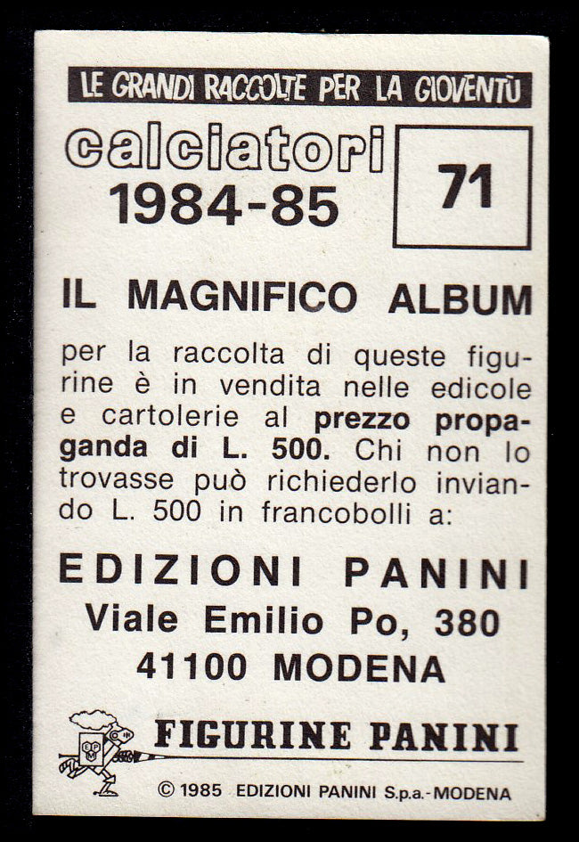 Figurine Panini - Calciatori 1984/85 - Mancolista COMO