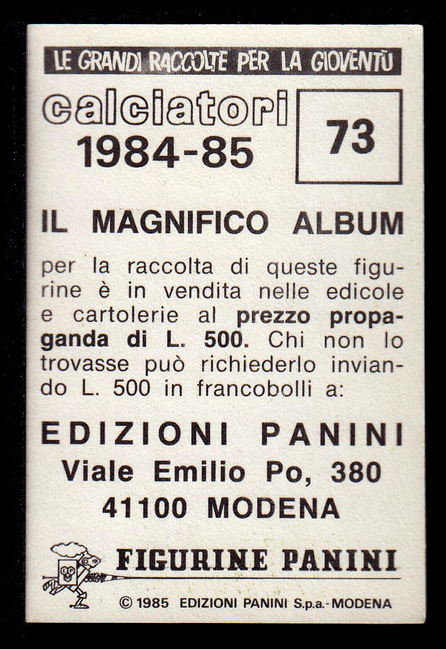 Figurine Panini - Calciatori 1984/85 - Mancolista COMO