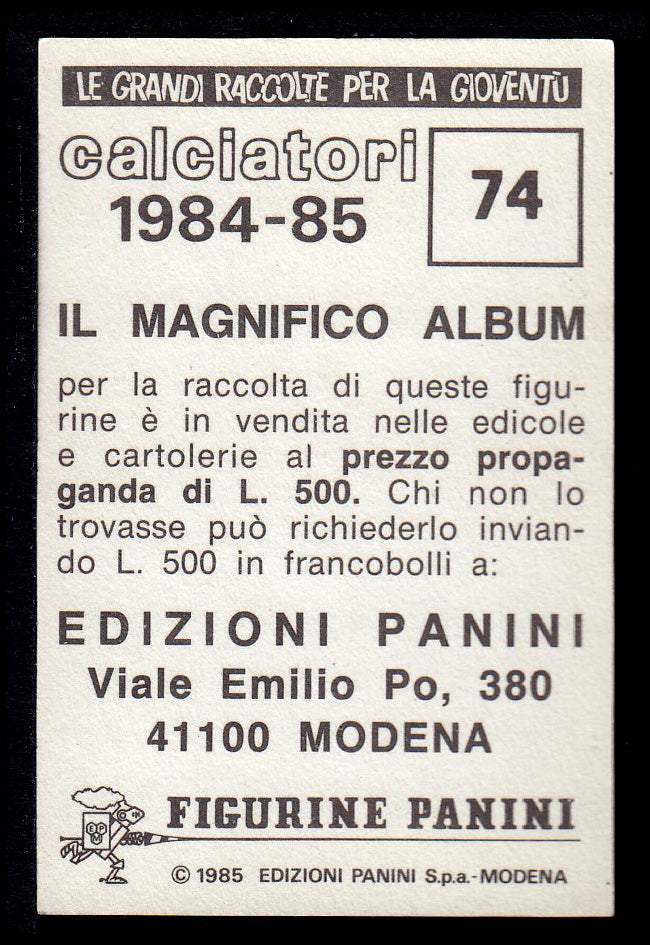 Figurine Panini - Calciatori 1984/85 - Mancolista COMO