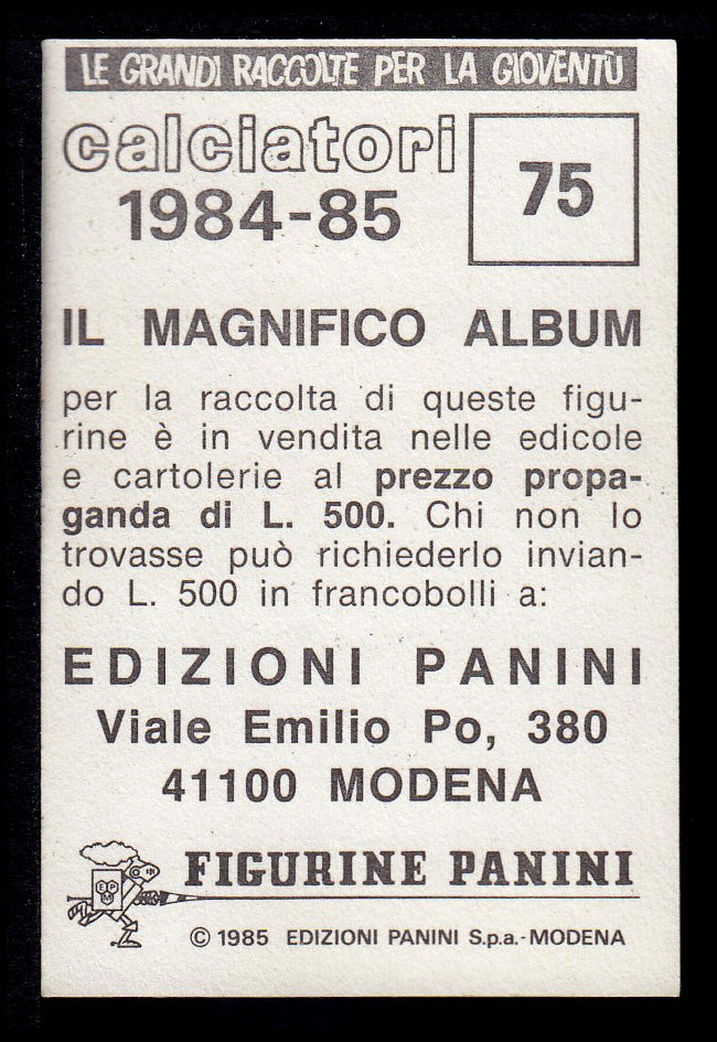 Figurine Panini - Calciatori 1984/85 - Mancolista COMO