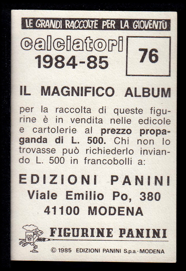 Figurine Panini - Calciatori 1984/85 - Mancolista COMO
