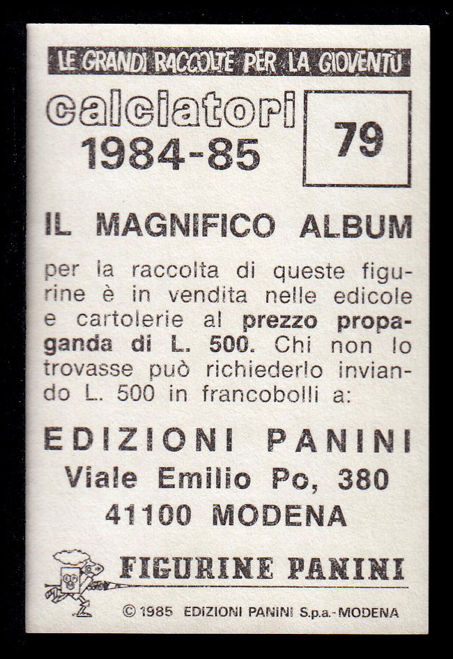 Figurine Panini - Calciatori 1984/85 - Mancolista CREMONESE