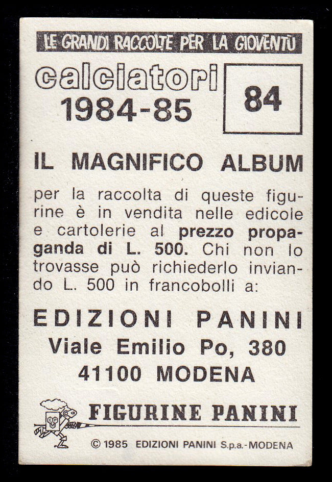 Figurine Panini - Calciatori 1984/85 - Mancolista CREMONESE
