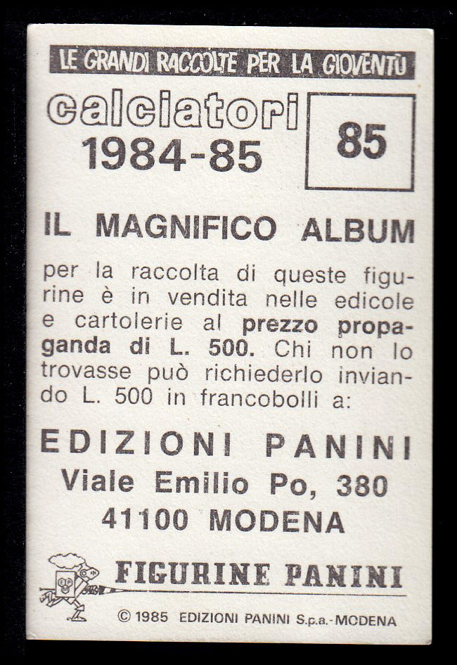 Figurine Panini - Calciatori 1984/85 - Mancolista CREMONESE