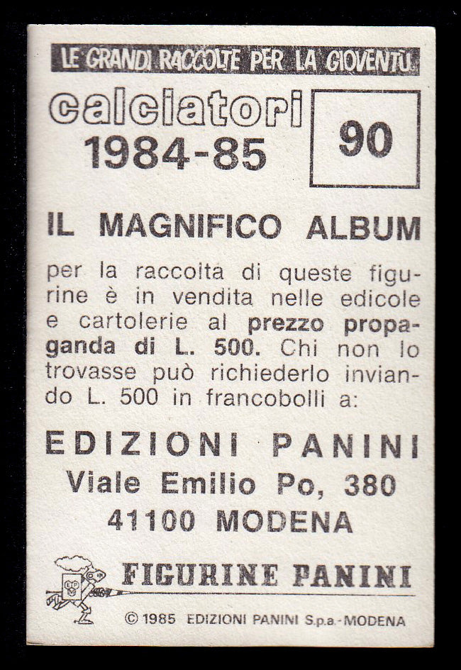 Figurine Panini - Calciatori 1984/85 - Mancolista CREMONESE