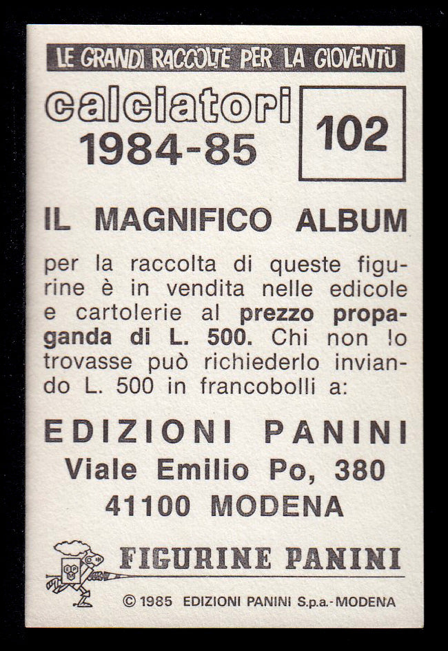 Figurine Panini - Calciatori 1984/85 - Mancolista FIORENTINA