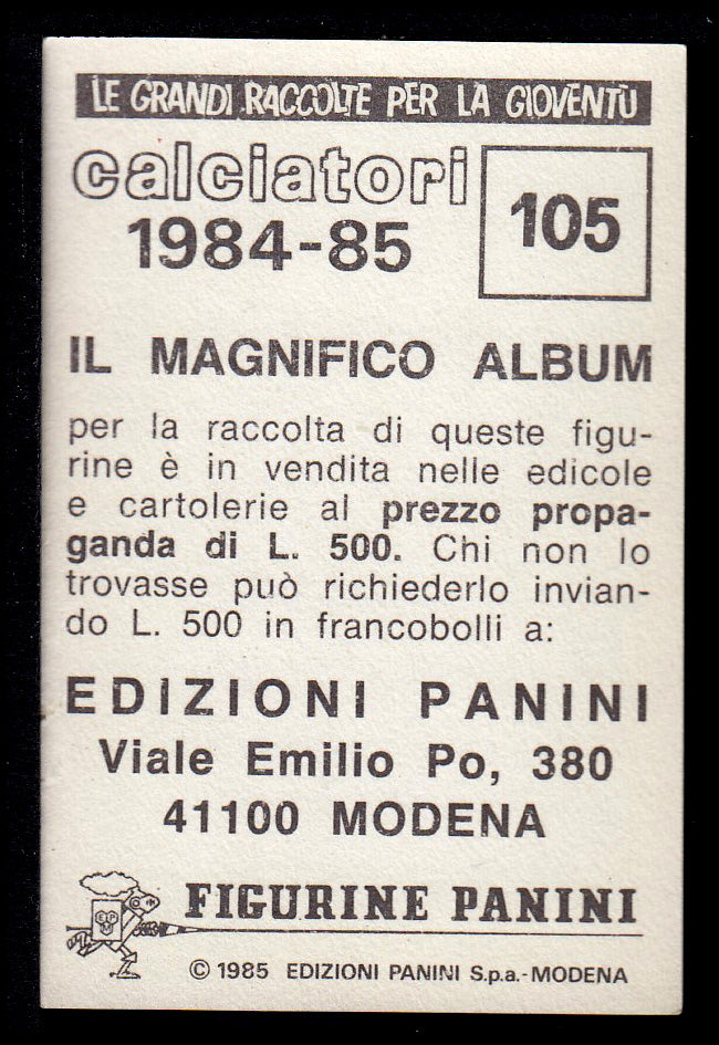 Figurine Panini - Calciatori 1984/85 - Mancolista FIORENTINA