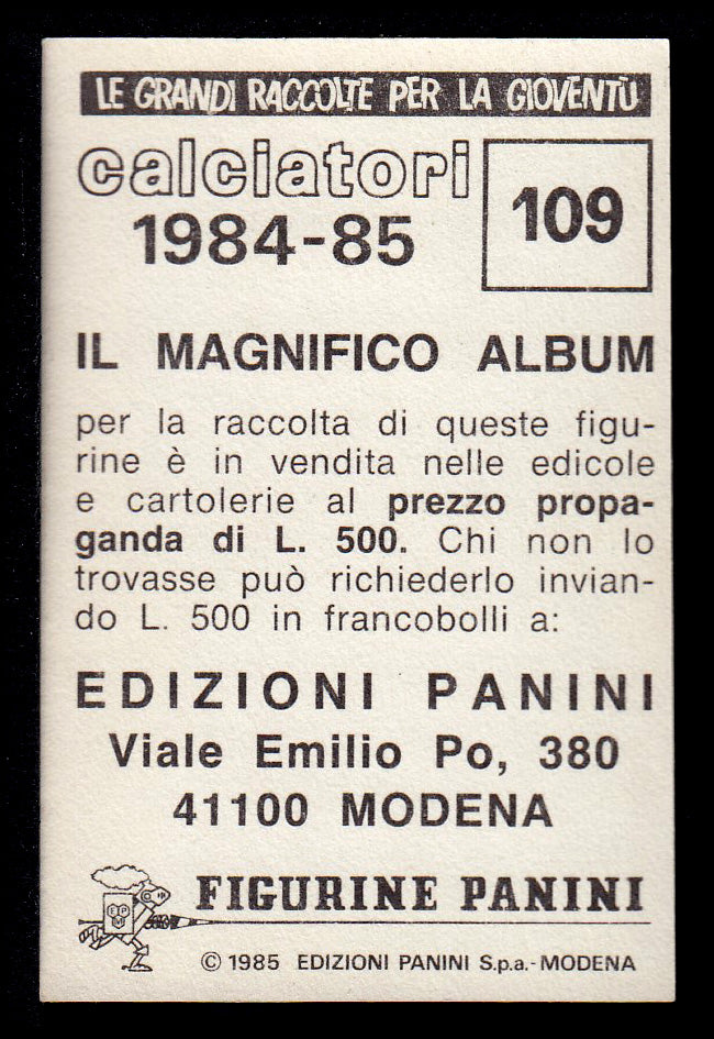Figurine Panini - Calciatori 1984/85 - Mancolista FIORENTINA