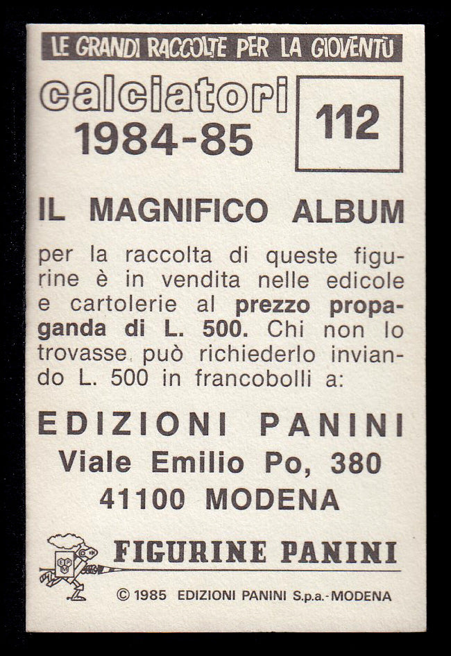 Figurine Panini - Calciatori 1984/85 - Mancolista FIORENTINA